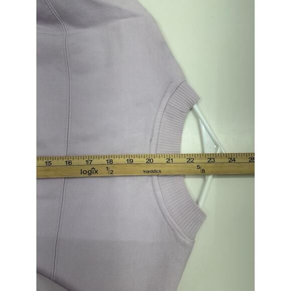 A New Day Womens Sweatshirt Size Large Purple Crewneck Cropped Pullover - Picture 12 of 13